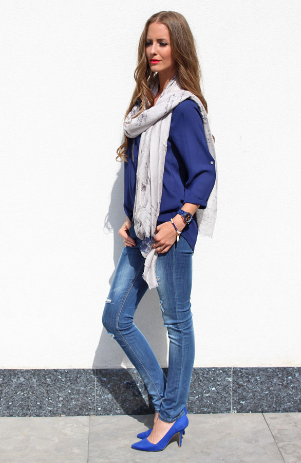 Notes Sjaal Earth Blue – shoparchief, foto 2