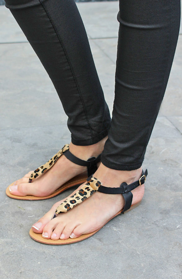 Leopard Sandal Black – shoparchief, foto 2