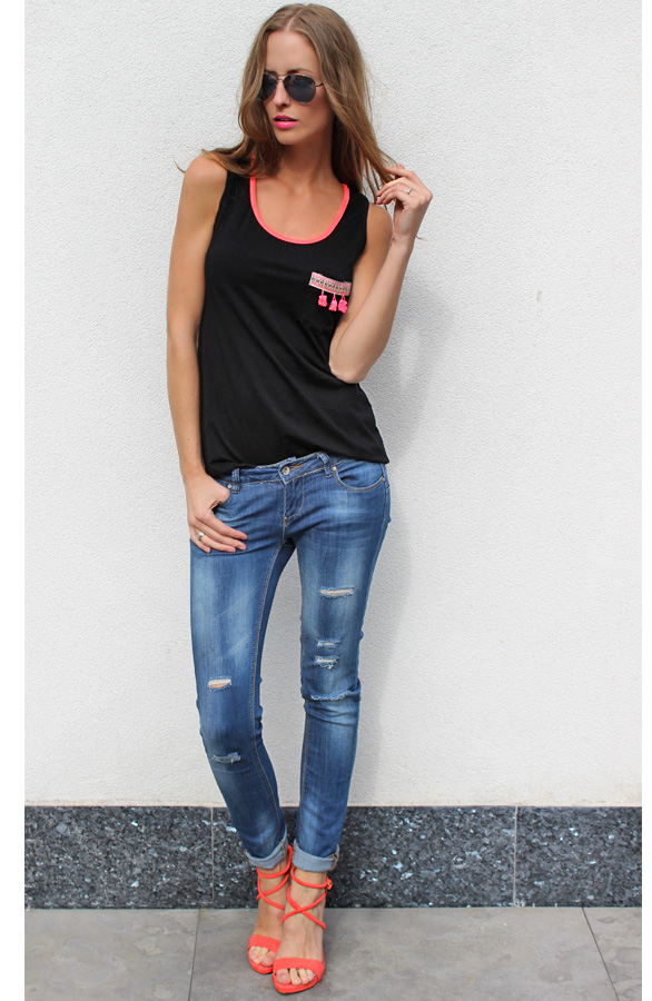 Tassel Top Neon Black – shoparchief, foto 4
