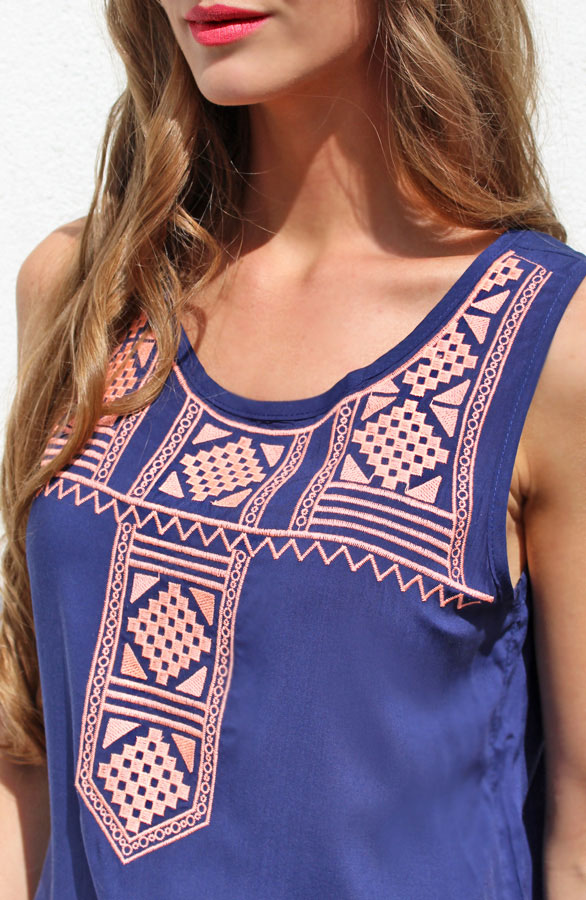 Boho Top Blue Pink – shoparchief, foto 5