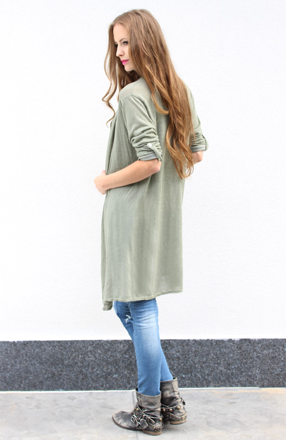 Cardigan Army Green – shoparchief, foto 4
