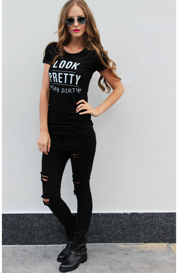 It Shirt Look Pretty Play Dirty – shoparchief, foto 3