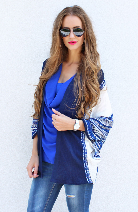 Bohemian Cardigan Kobalt – shoparchief