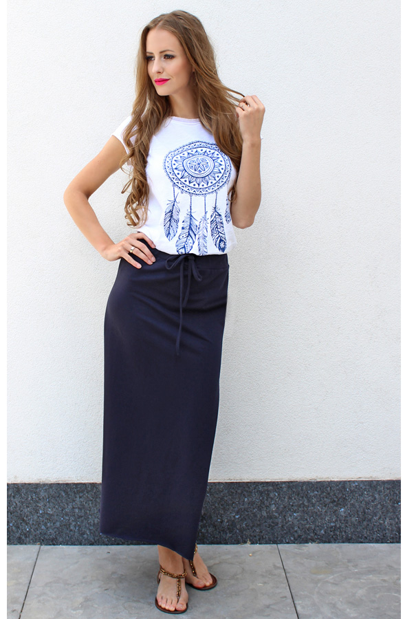Navy Maxi Skirt – shoparchief, foto 5
