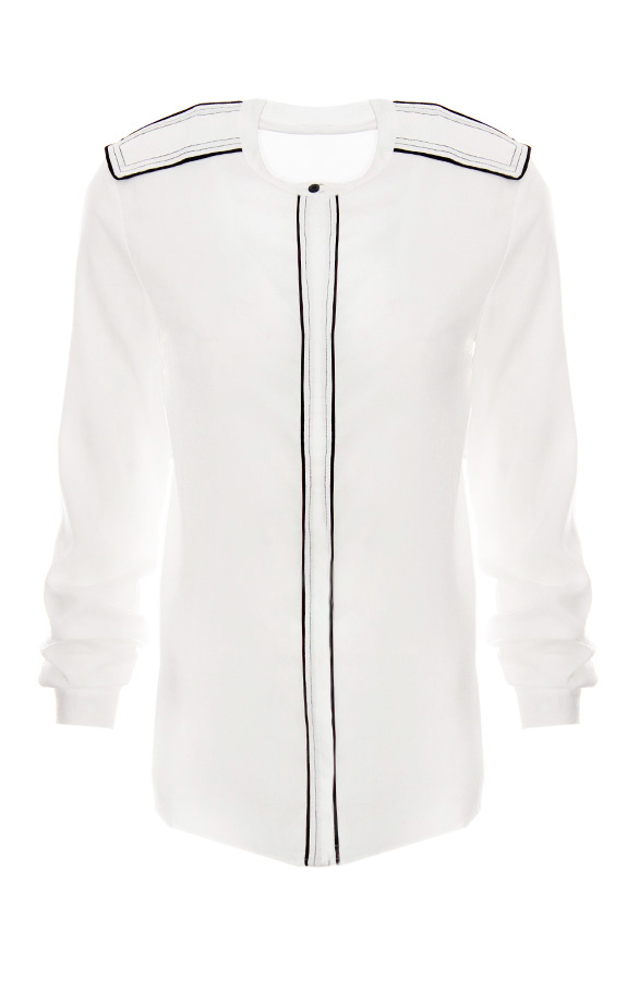 Creased Blouse White – shoparchief