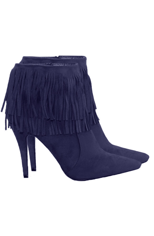 Fringe Booties Blue – shoparchief
