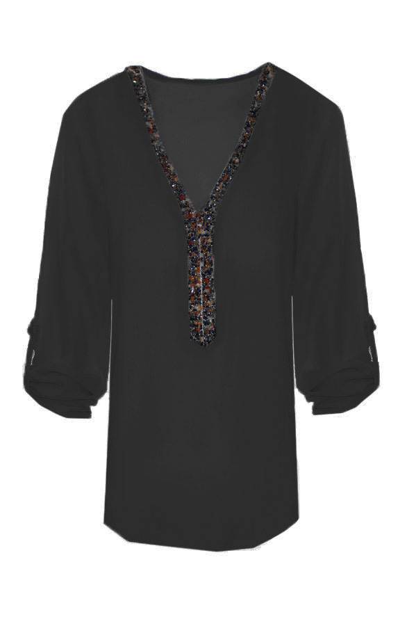 Gemstone Blouse Black – shoparchief