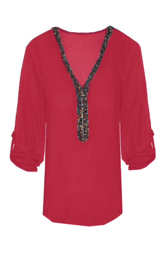 Gemstone Blouse Bordeaux – shoparchief