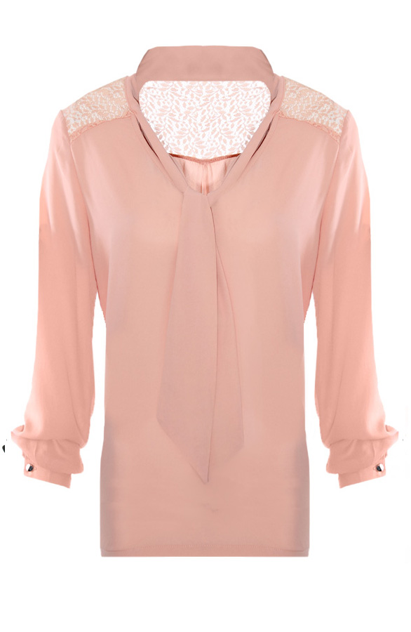 Leaf Blouse Lace Zalm – shoparchief