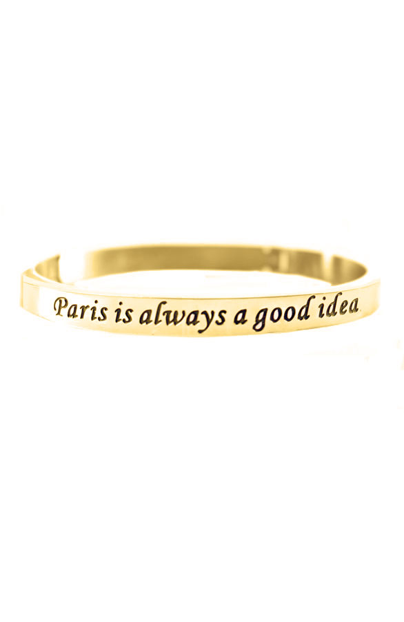 Paris Is Always A Good Idea Goud Armband – shoparchief