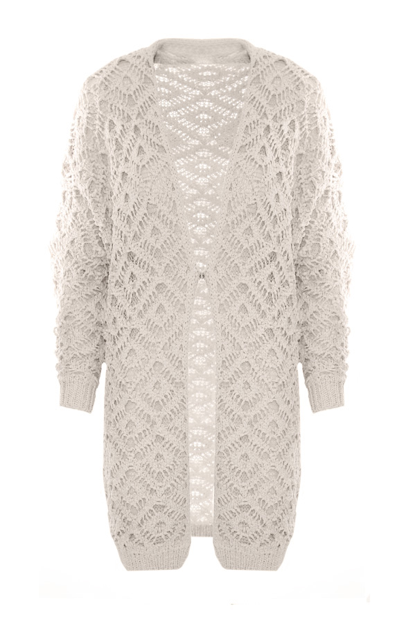Woven Cardigan Beige – shoparchief