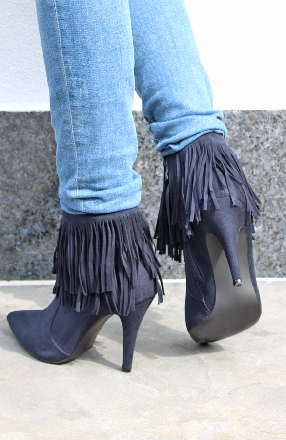Fringe Booties Blue – shoparchief, foto 4