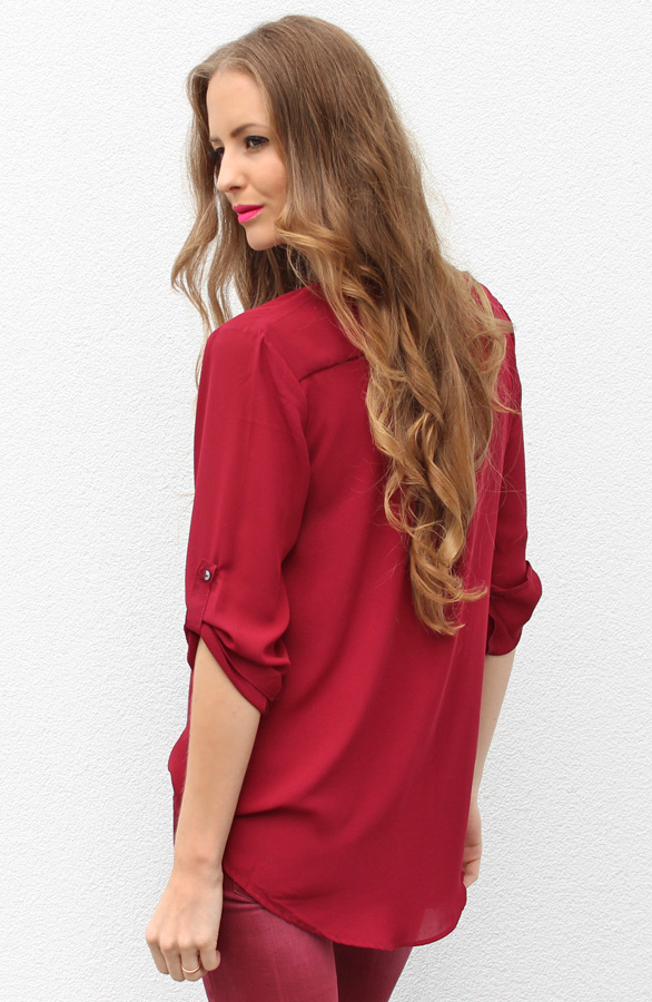 Gemstone Blouse Bordeaux – shoparchief, foto 4
