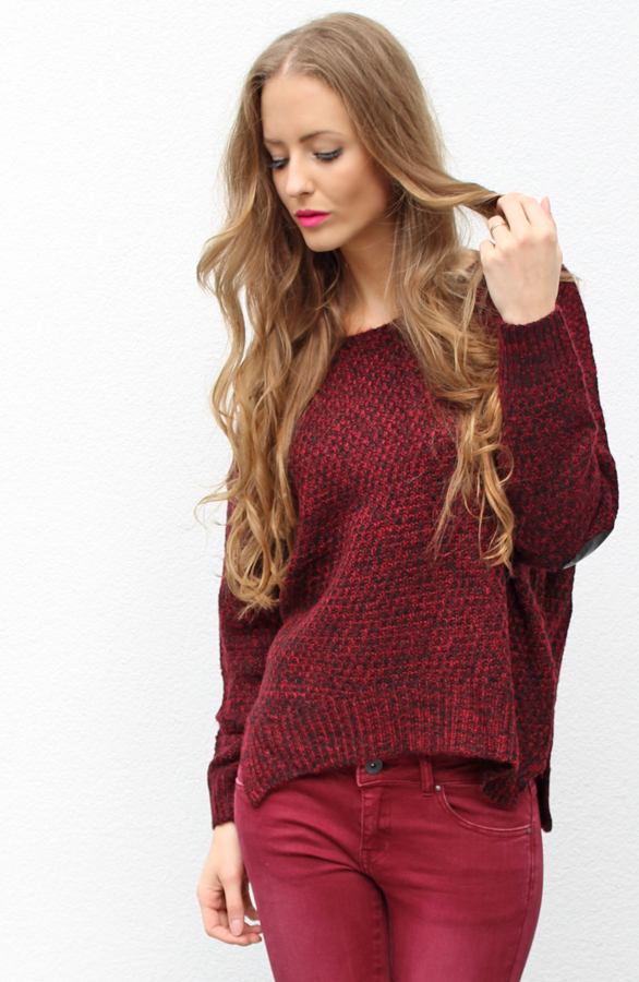 Patched Sweater Red – shoparchief, foto 2