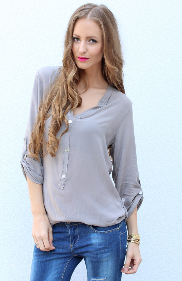 Ibiza Blouse Taupe – shoparchief, foto 3