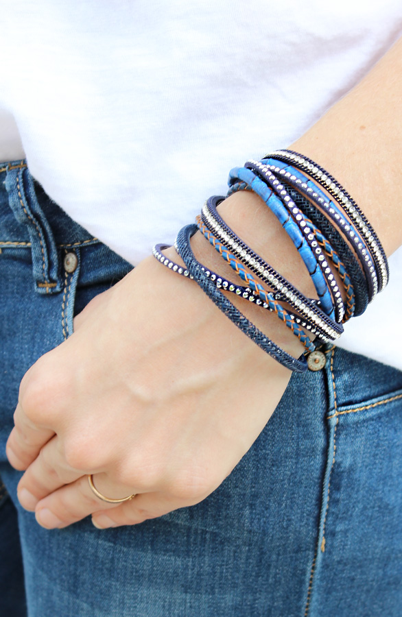 Wrap Me Bracelet Blue – shoparchief, foto 2
