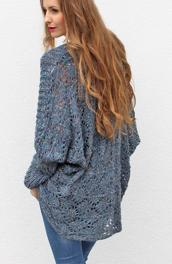 Knitted Cardigan Blue – shoparchief, foto 4