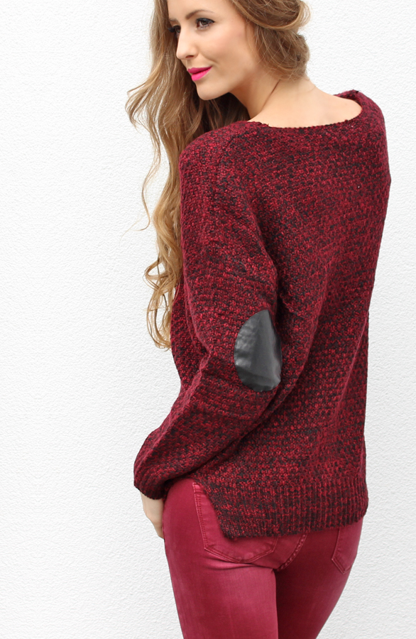 Patched Sweater Red – shoparchief, foto 3