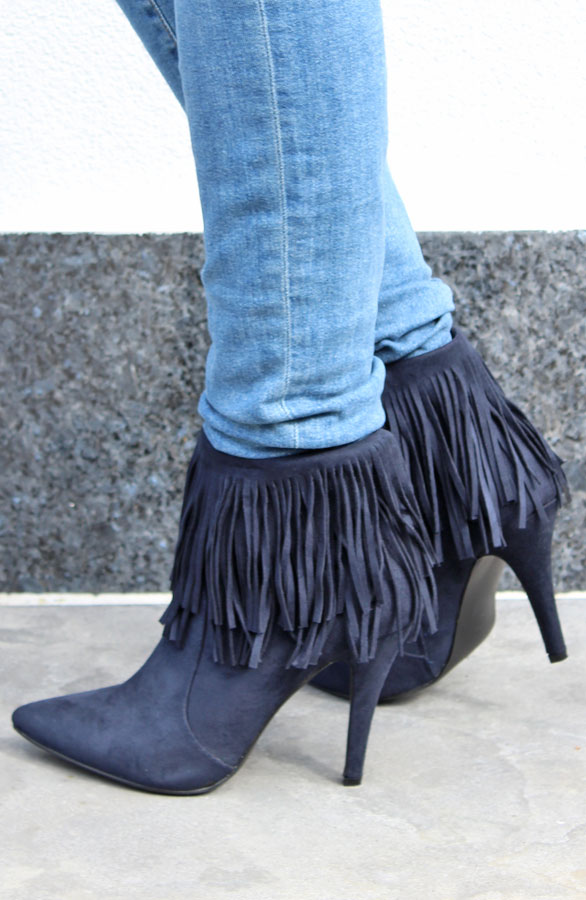 Fringe Booties Blue – shoparchief, foto 3