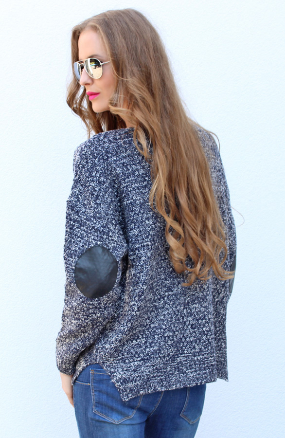 Patched Sweater Blue – shoparchief, foto 5