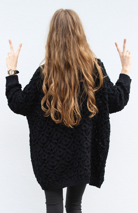 Woven Cardigan Black – shoparchief, foto 5