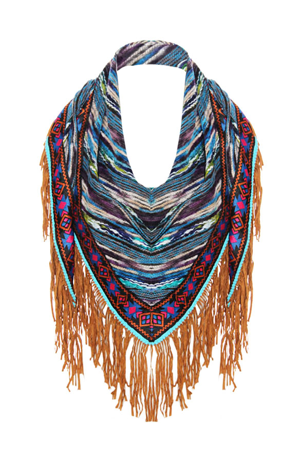 Boho Franjes Sjaal Emerald – shoparchief