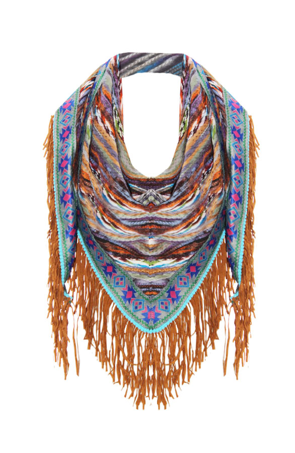 Boho Fringes Sjaal Ocean – shoparchief