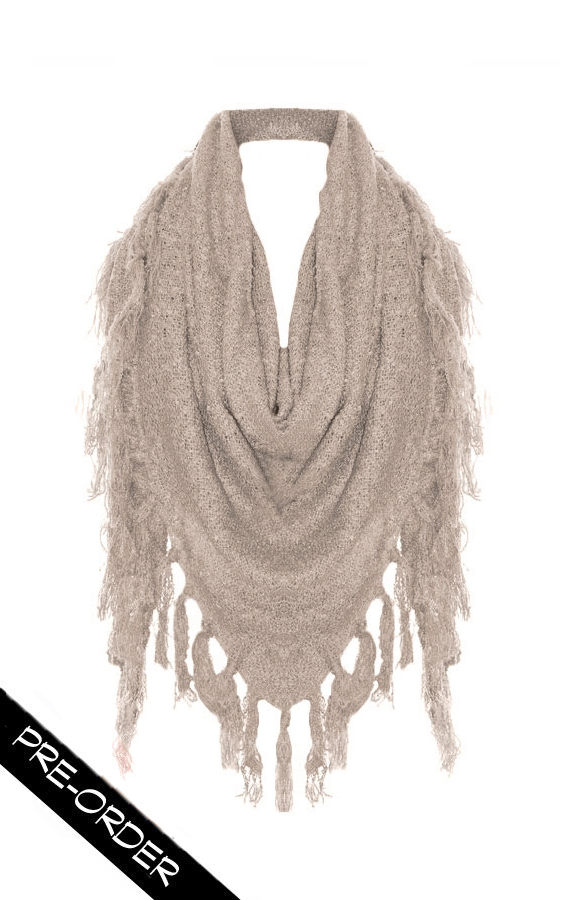 Fringe Sjaal Soft Taupe 2.0 – shoparchief