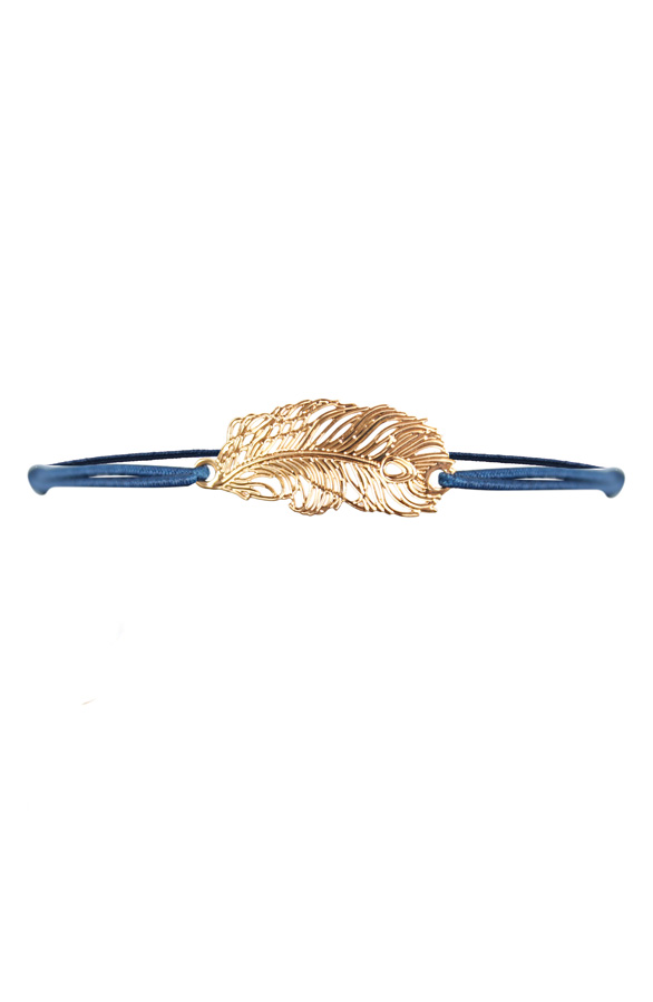 Leaf Bracelet Blue Gold – shoparchief