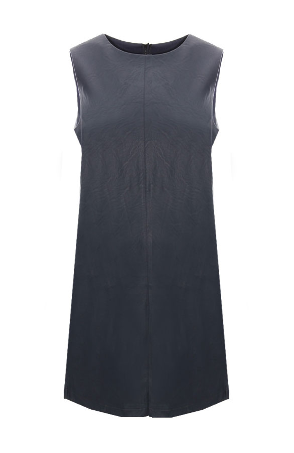 Leather Dress Navy – shoparchief