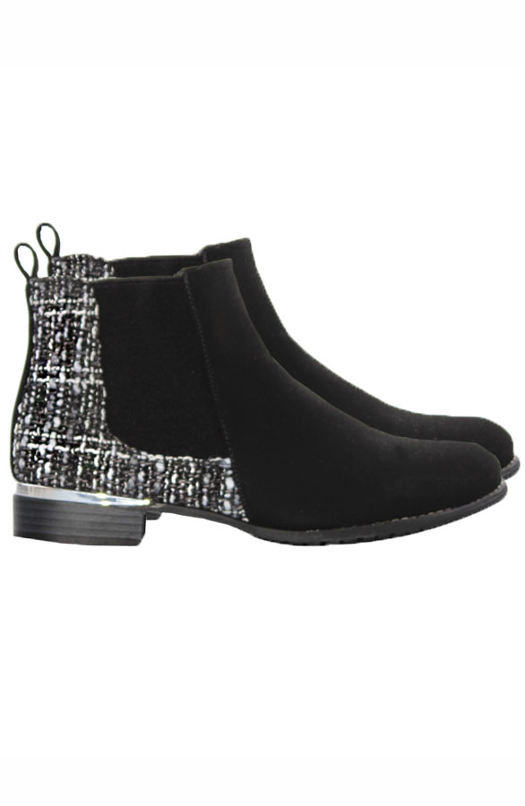 Tweed Booties Black – shoparchief