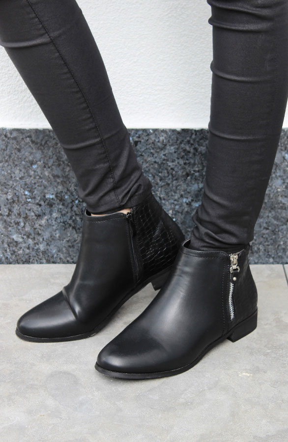Snake Booties Black – shoparchief, foto 3