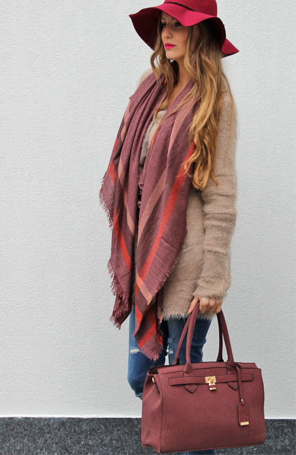 Classic Lock Bag Bordeaux – shoparchief, foto 3