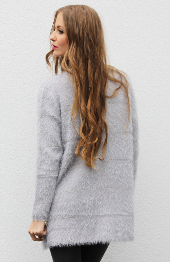 Fluffy Cardigan Grey – shoparchief, foto 4