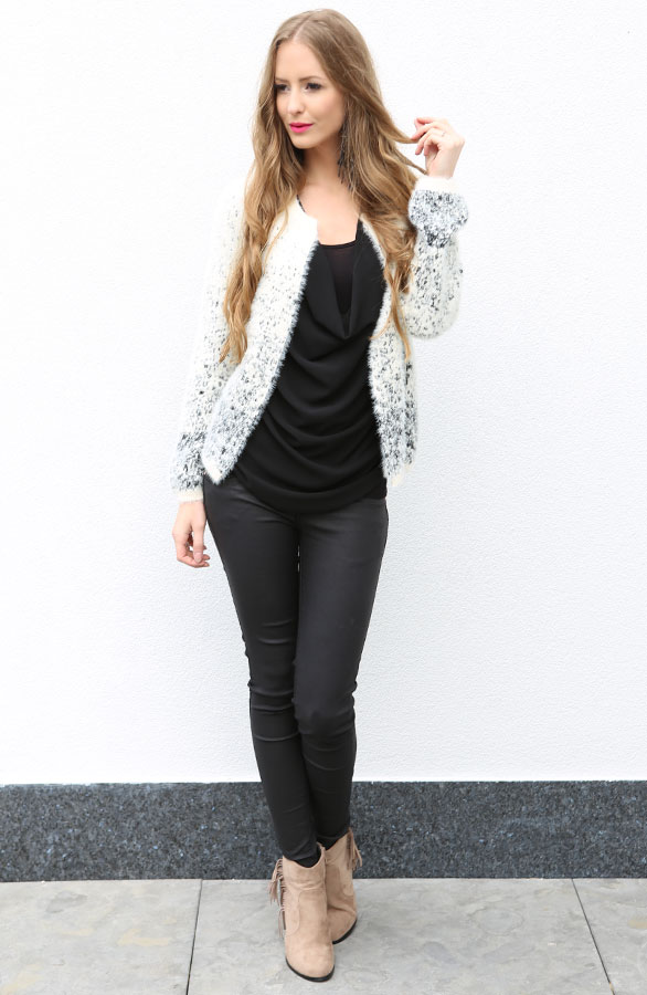 Cute Spot Cardigan Cream – shoparchief, foto 3