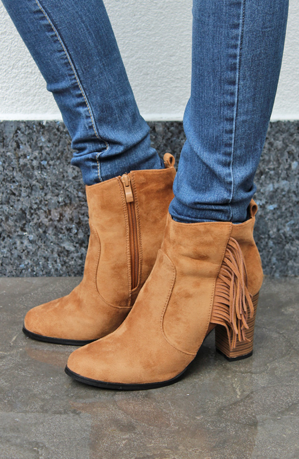 Fringes Booties Cognac 2.0 – shoparchief, foto 3