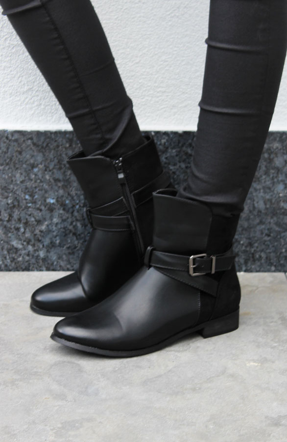 Suede Booties Buckle – shoparchief, foto 4