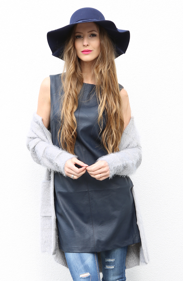 Leather Dress Navy – shoparchief, foto 2
