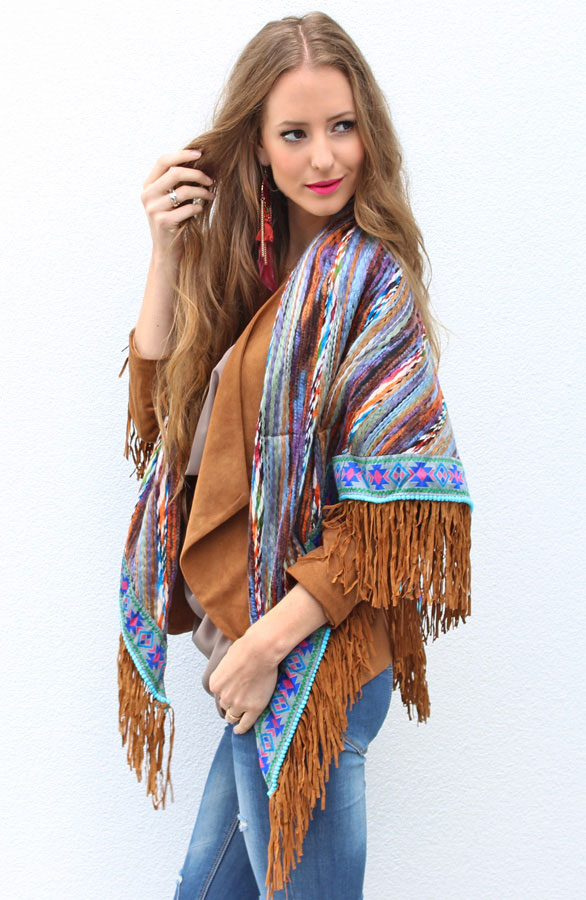 Boho Fringes Sjaal Ocean – shoparchief, foto 5