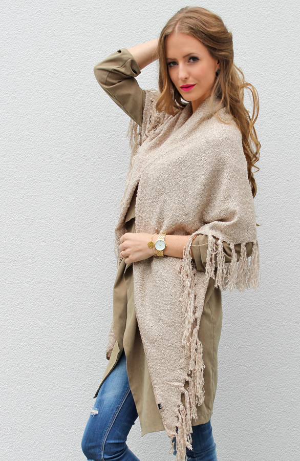 Fringe Sjaal Soft Taupe 2.0 – shoparchief, foto 4