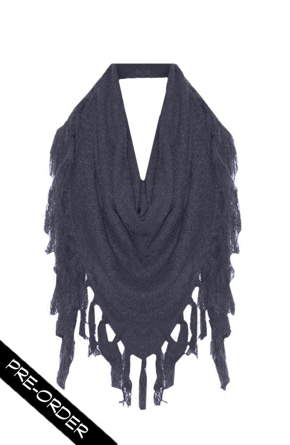 Soft Fringes Sjaal Navy 2.0 – shoparchief