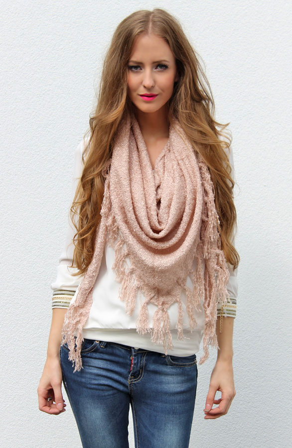 Fringe Sjaal Soft Pink 2.0 – shoparchief, foto 2