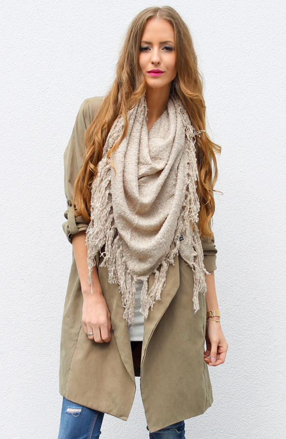 Fringe Sjaal Soft Taupe 2.0 – shoparchief, foto 3