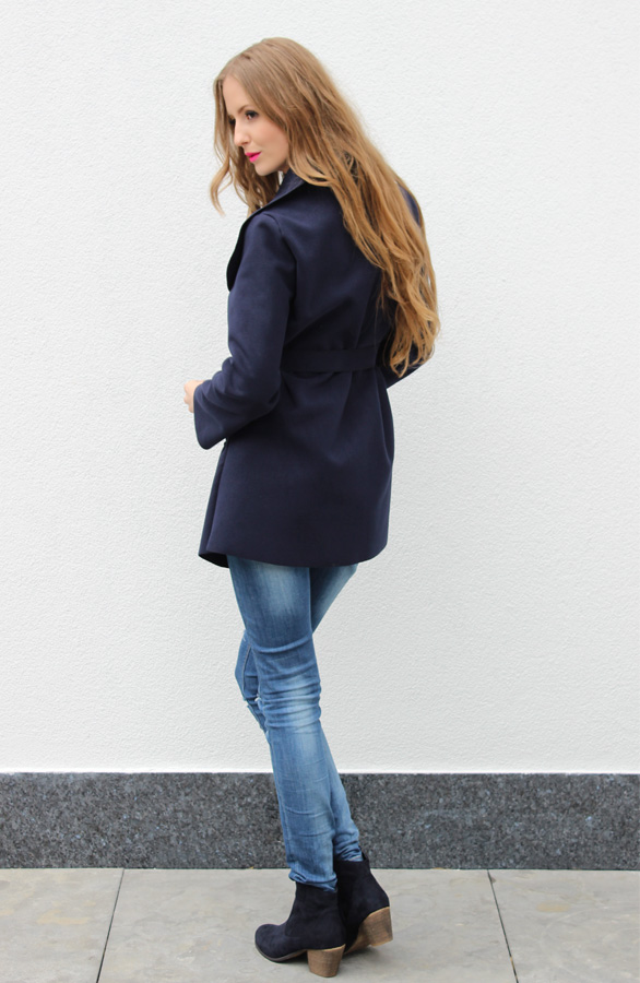 Short Dream Coat Navy – shoparchief, foto 3