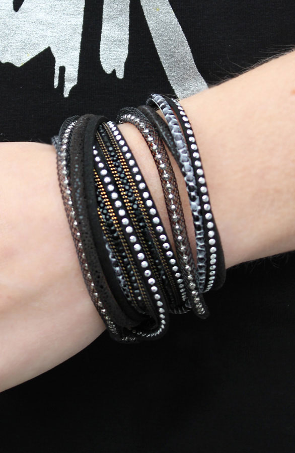 Wrap Me Bracelet Black – shoparchief, foto 2