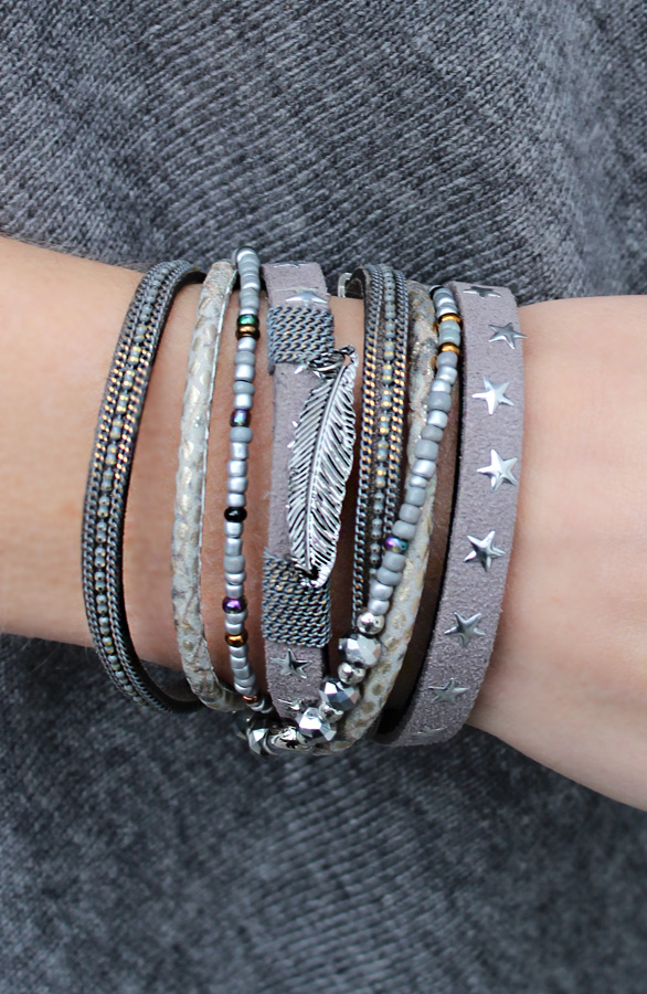 Wrap Me Bracelet Grey – shoparchief, foto 3