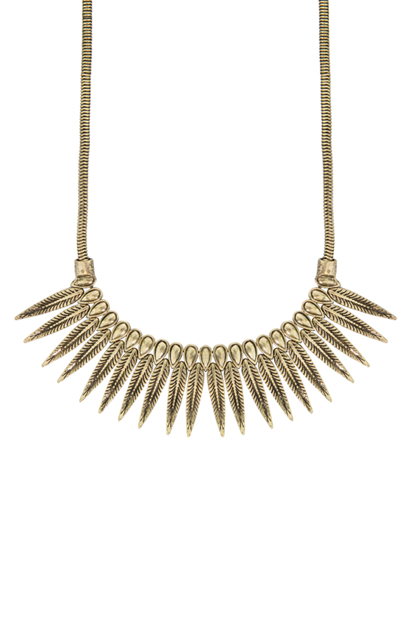 Boho Feather Necklace Gold – shoparchief