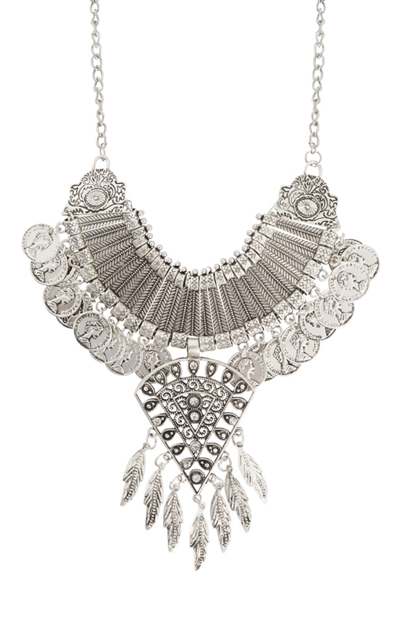 Statement Ketting Bohemian Silver – shoparchief