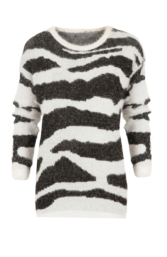 Zebra Sweater Creme – shoparchief