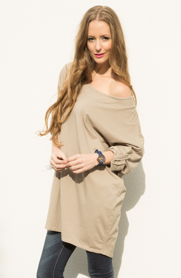 Oversized Tuniek Taupe – shoparchief, foto 4